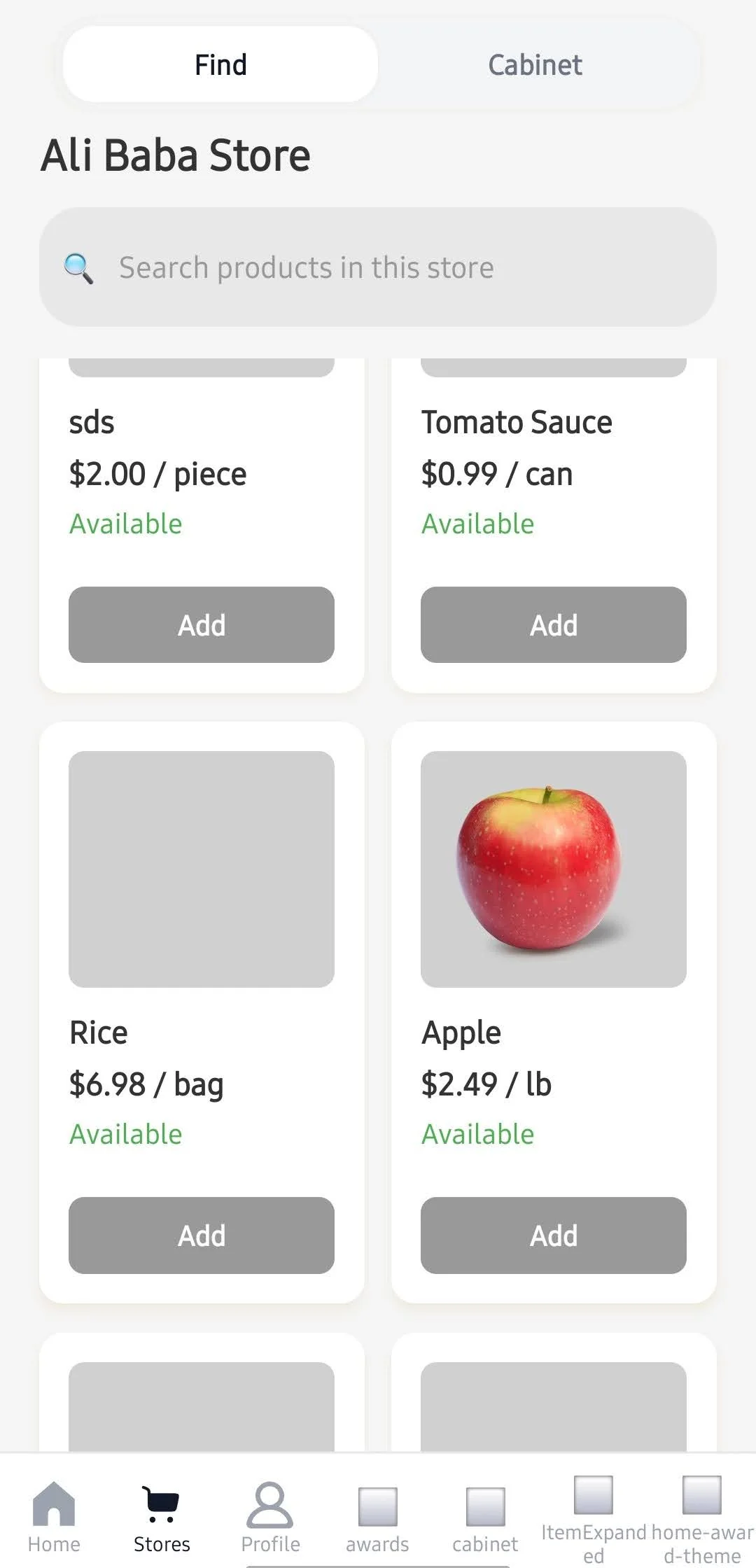 NobleCart mobile app screenshot